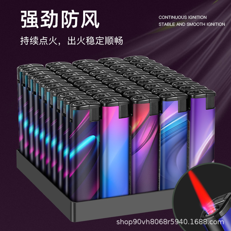 Оптовая продажа утолщенных взрывозащитных ветрозащитных зажигалок, одноразовые надувные зажигалки, оптовая продажа в супермаркетах, индивидуальная настройка