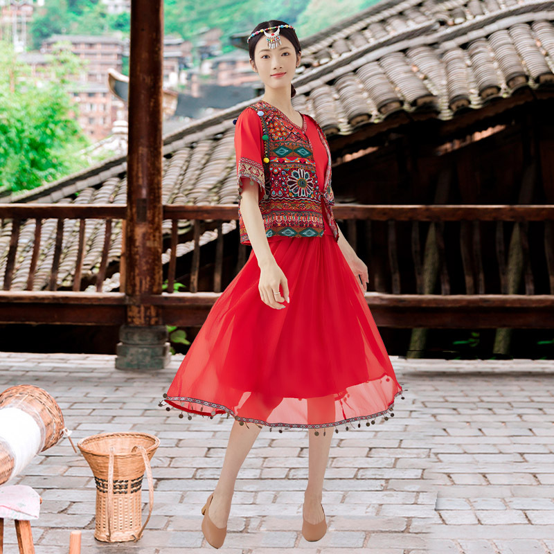 Miao Clothing Female Guizhou Thousand Households Miao Village Travel Shooting Adult Minority Clothing Miao Family Girl Western Region Miao Jiang