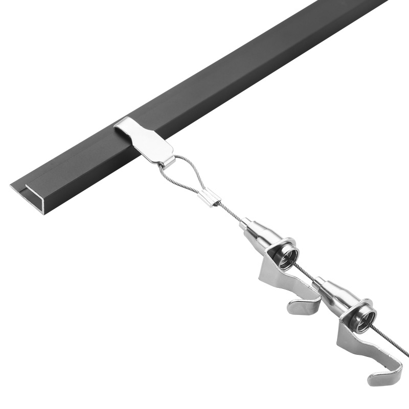 Hangers Track Gallery Exhibition Hangers Channel Thickened Hangers Mirror Line Adjustable Hanging Track Slide Hook