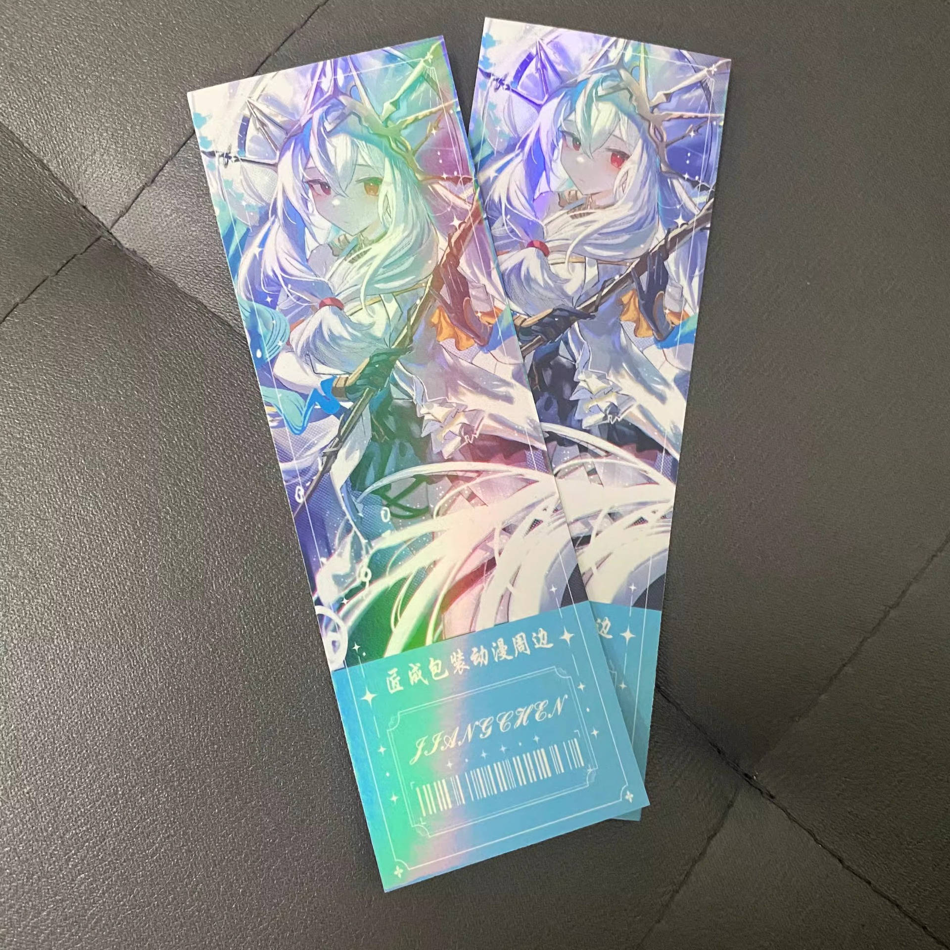 Postcard Polaroid gilding reverse laser ticket customized Pearl starry square card printing small card self-printing