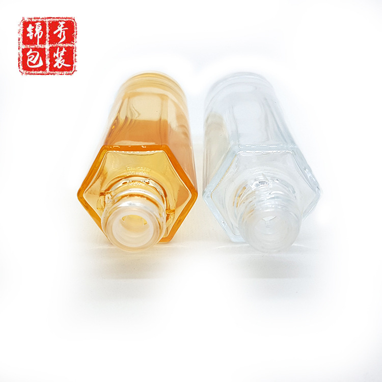 Jinxiu Packaging New 30ml Hexagonal Glass Dropper Bottle Essence Essence Hexagonal Bottle Cosmetic Bottle