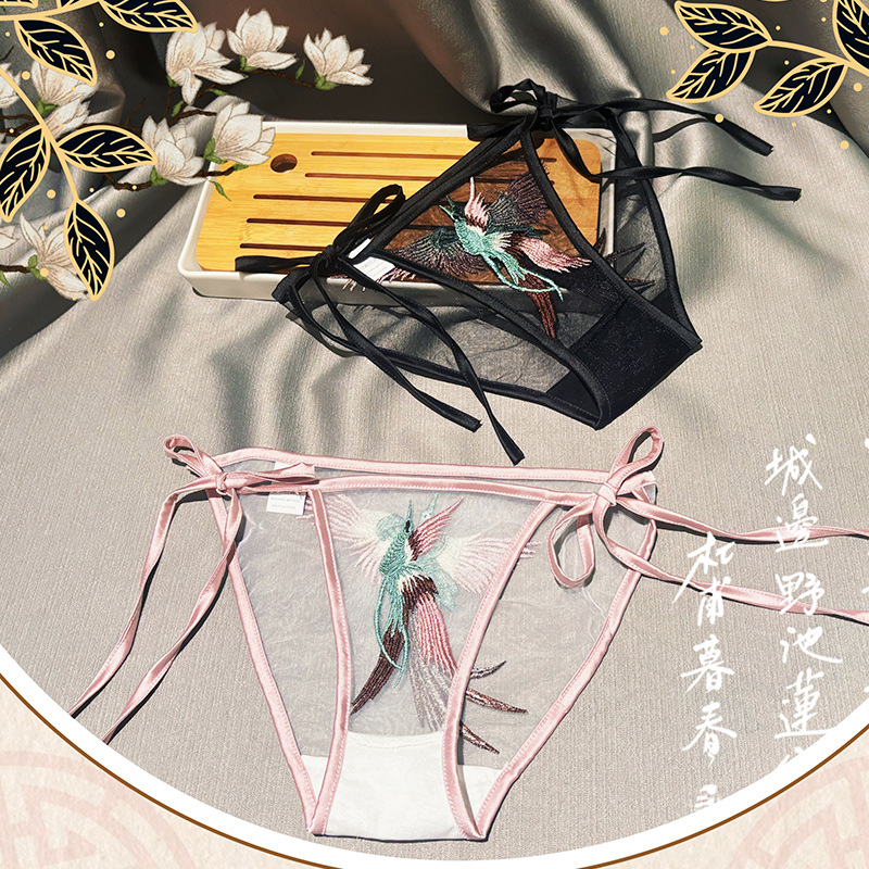 Sexy Underwear Antique Embroidery Strap Unsolvable Bellyband suit Sexy Perspective Mesh Hollow Classical Uniform suit