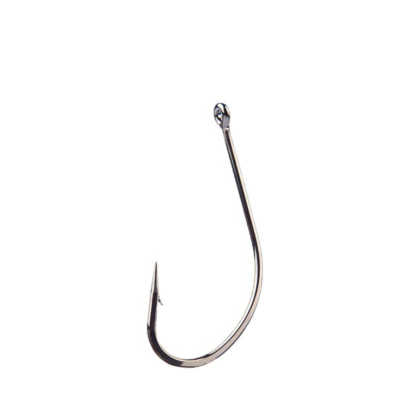 Guanfu pill fish hook bulk crooked mouth barbed fish hook sea fishing bass fish hook string hook anchor fish long handle hook