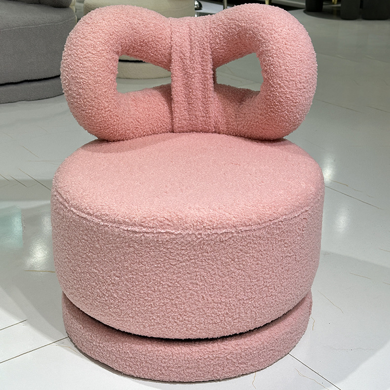 Cream Style Makeup Stool Internet Celebrity Personalized Single Chair Cashmere Bedroom Rotating Dressing Stool Home Backrest Chair