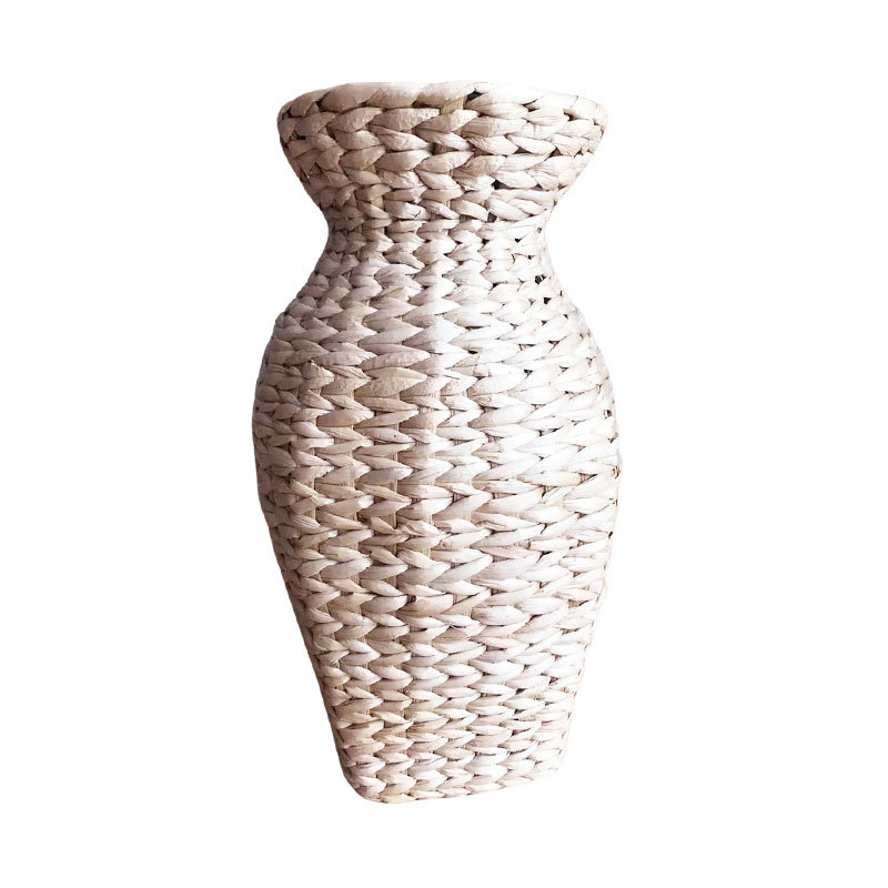 Straw Woven Flower Basket Vase Ornaments Portable Living Room Flower-arranging Gypmophila Dried Flowers Nordic Modern Simple Factory Direct Supply