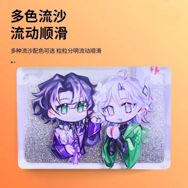 Acrylic Quicksand Custom DIY Accessories Quicksand Guka Gubrick Mahjong Transparent Card Handbook Quicksand Guka Tray