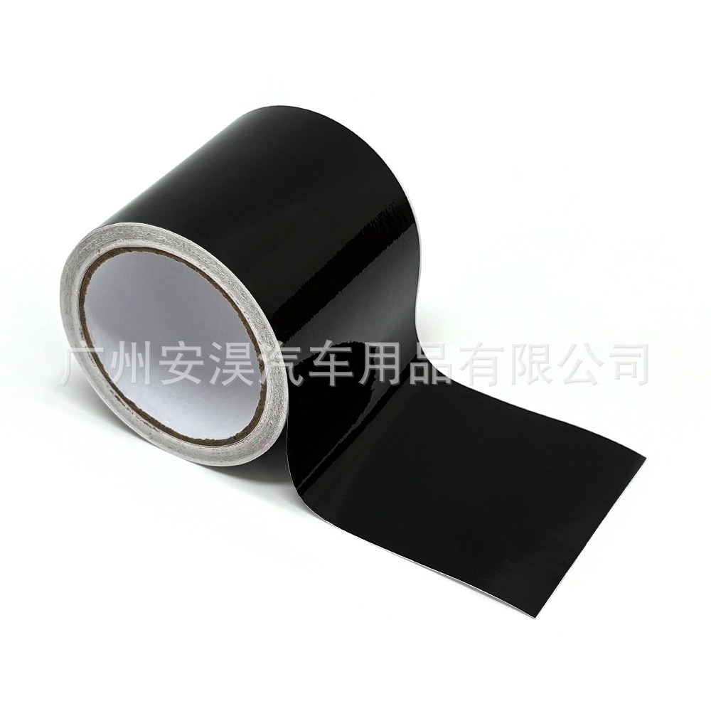 Cross-Border Hot-Selling 5*900cm Glossy Matte Black Car Color-Changing Film 3D Carbon Fiber Transparent Rhino Skin Car Body Sticker