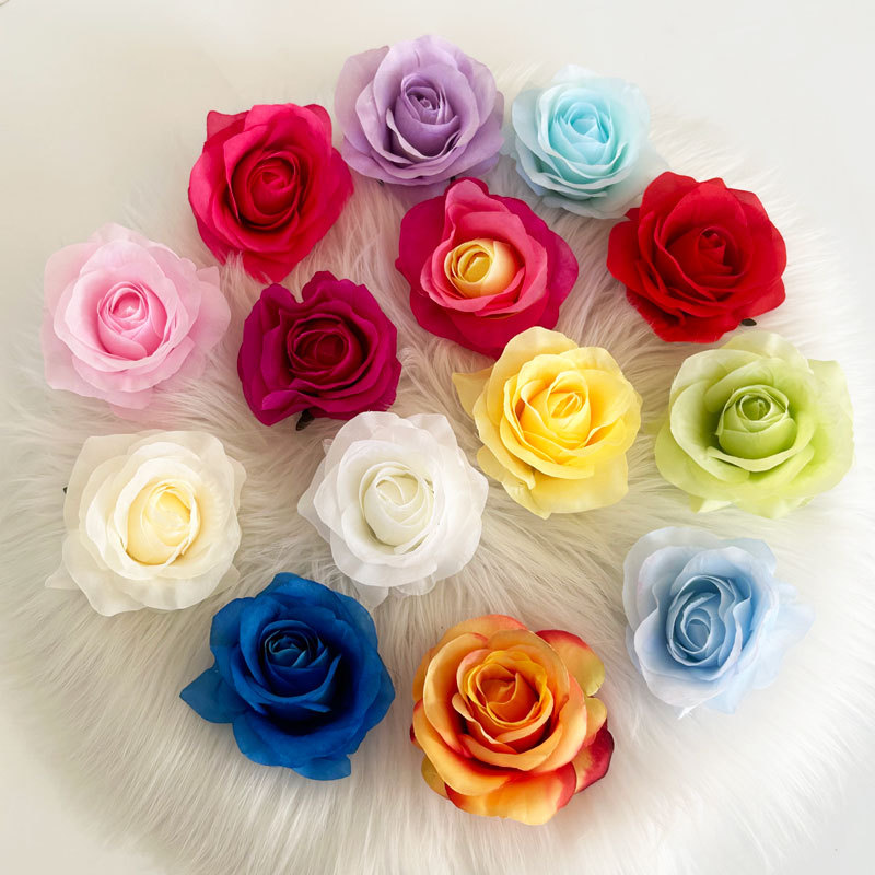 Круглая роза многоцветная шелковая голова высококачественное украшение для гостиничного банкетного зала искусственный цветок прямая продажа от производителя