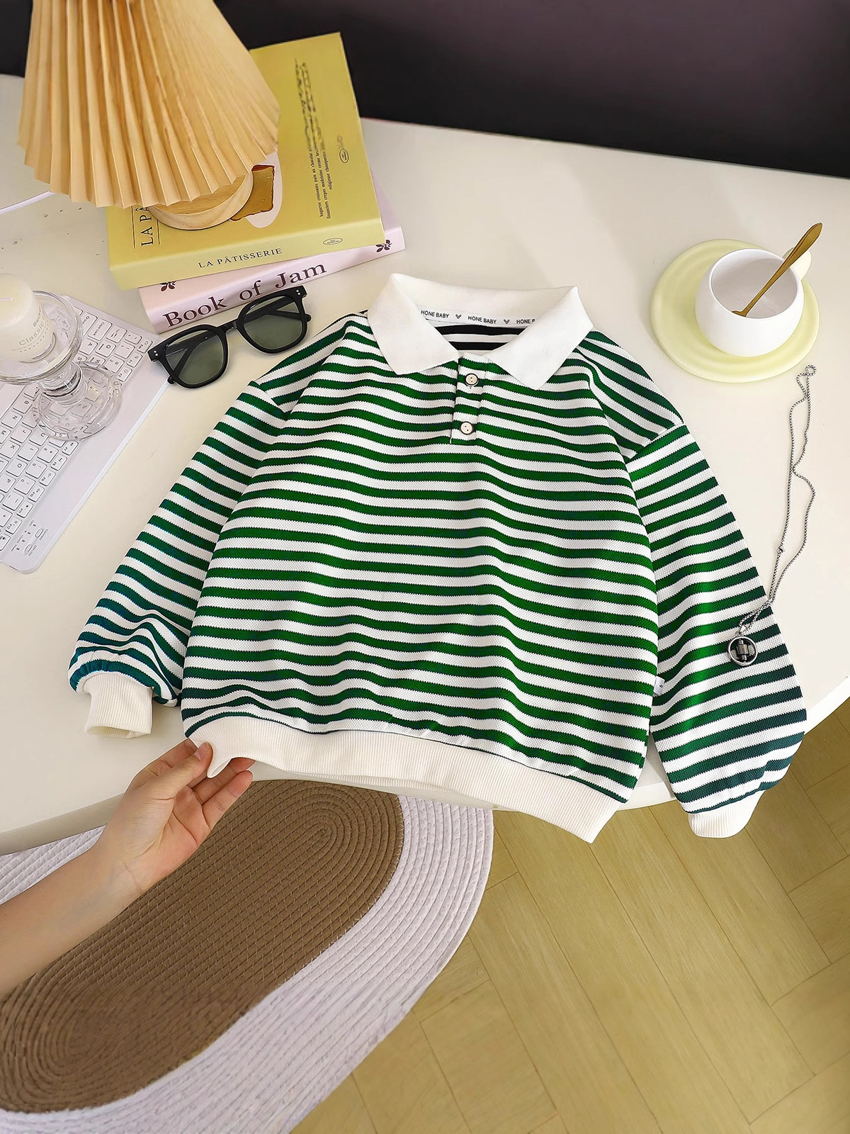 Autumn New Children's Long-Sleeve Polo Shirts for Boys and Girls, Trendy Striped Base Shirts for Toddlers and Kids Wholesale