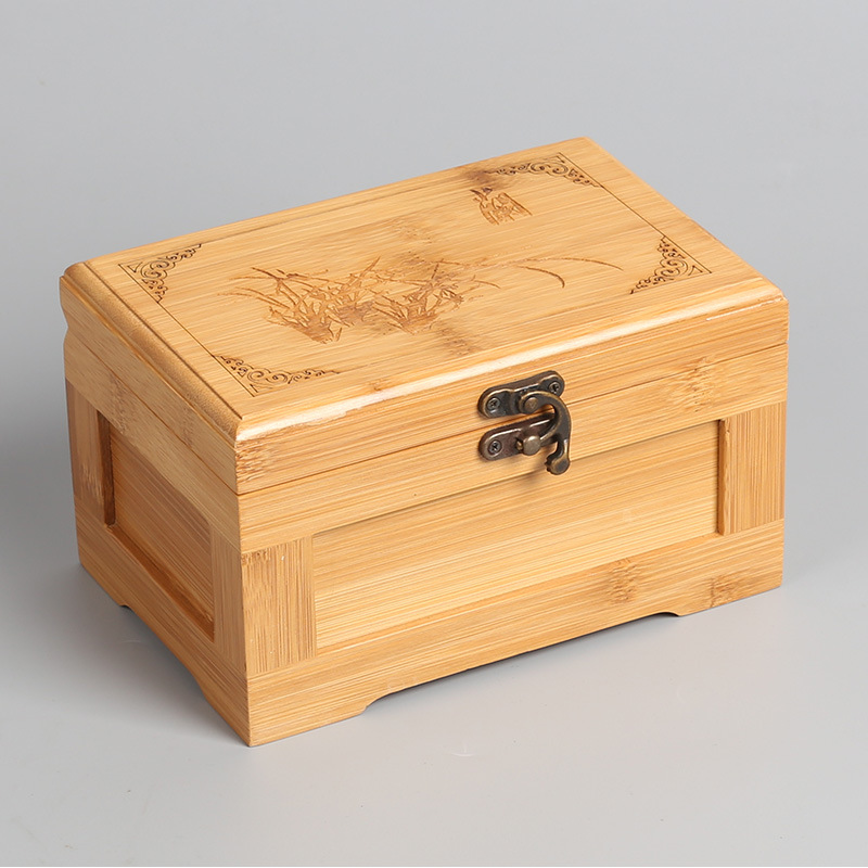 Бамбуковая шкатулка для ювелирных изделий, принцесса, корейский стиль, двухъярусная настольная шкатулка для хранения ювелирных изделий