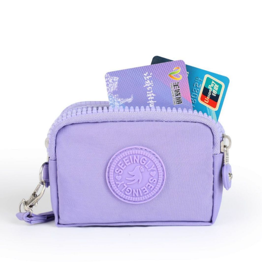 Factory direct foreign trade coin purse cross-border gift simple waterproof key bag nylon zipper coin purse wholesale
