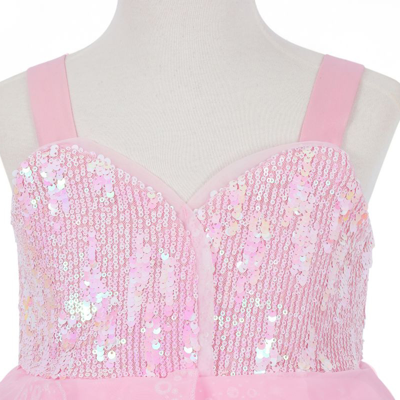 Foreign Trade Explosions Magic Bad Witch Princess Dress Sequins Pink dress Glenda cosplay Girl's Dress