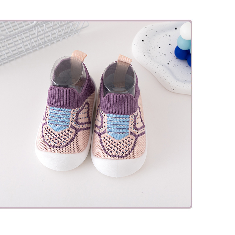 Foreign Trade Cross-Border Soft-Soled Baby Toddler Shoes Breathable Mesh Socks Shoes One-Step 1-3 Years Old Baby Toddler Shoes Summer