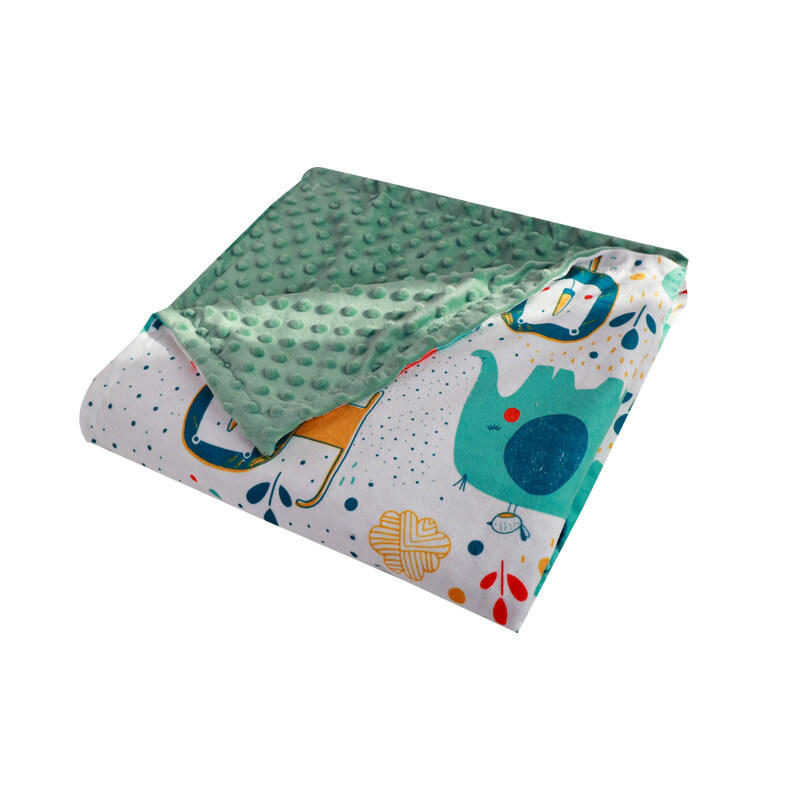 Pressed foam Crystal super soft spot bubble Velvet Baby soothing plush pea blanket super soft top bubble flannel fabric