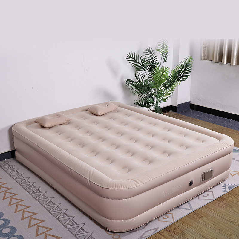 Outdoor Inflatable Bed, Heightened and Thickened, Automatic Inflatable Mattress, Double Floor Mat, Camping Flocking Inflatable Mattress