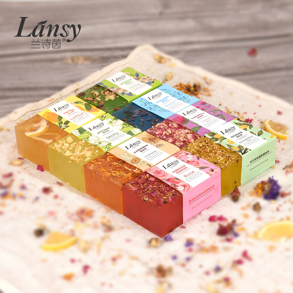 Мыло с цветами Lan Shiyin 200 г, ванильное искусственное мыло, эфирное масло, ручное мыло для семьи, мыло для ванны