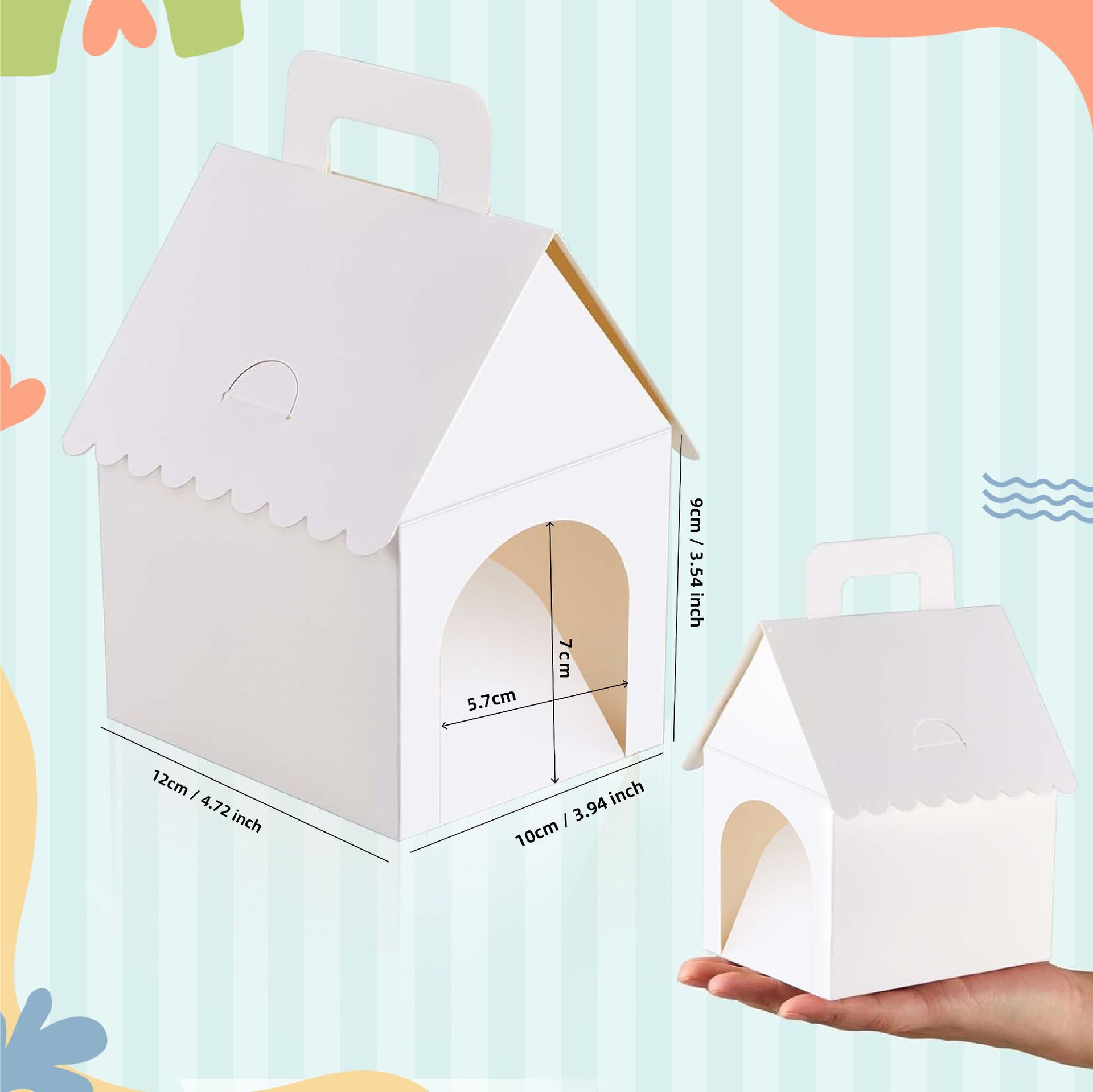 Cross-Border Amazon DIY Holiday Party Doll Small Gift Blank Paper Card Box Custom Wholesale Spot