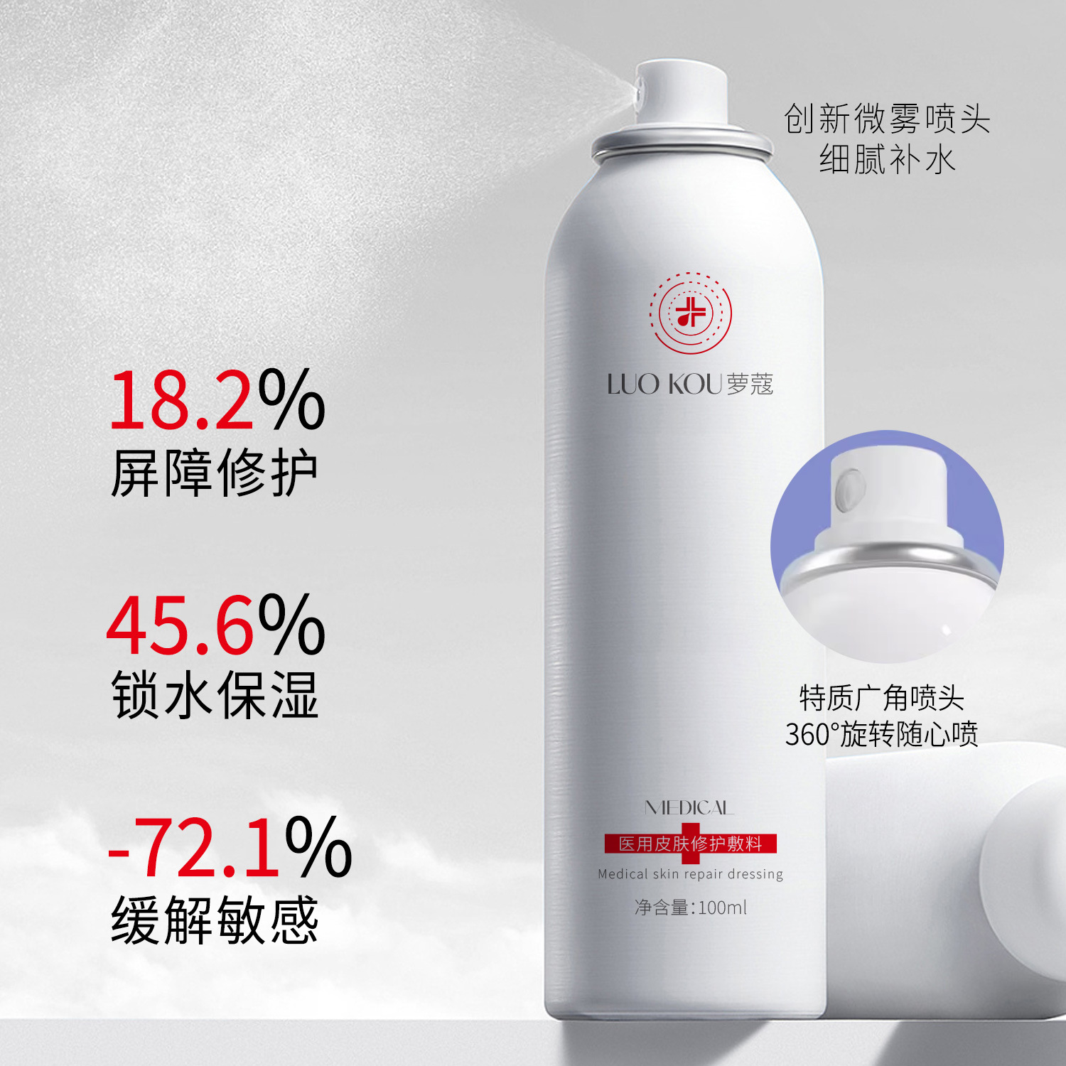 Laoco Medical Type II Medical Equipment Cosmetic Repair Sensitive Muscle Acne Removal Hydrating Aseptic Spray Toner