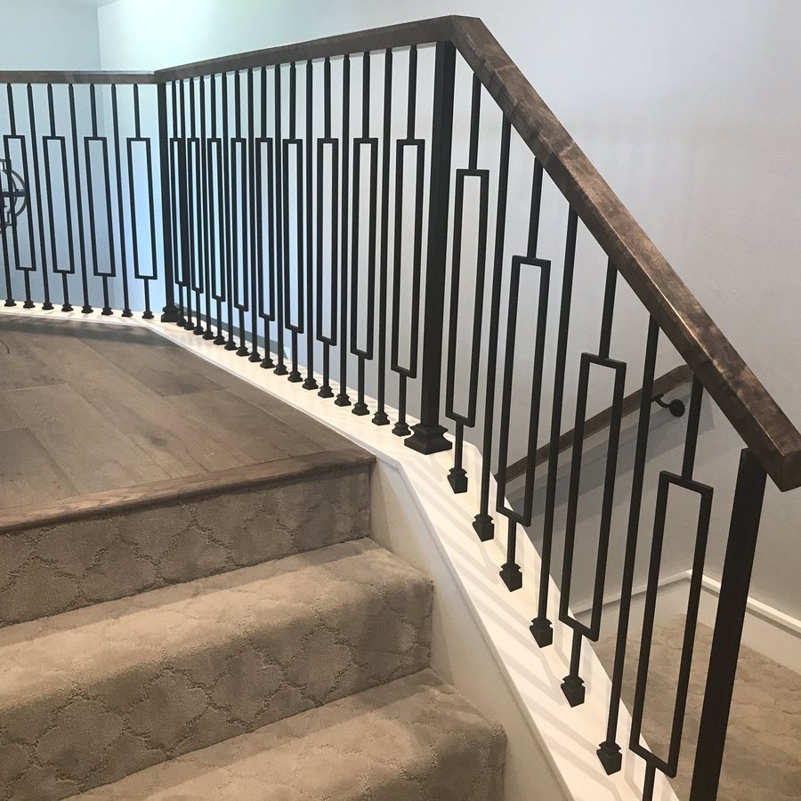 Cross-Border E-Commerce Amazon Staircase Iron Base Handrail Aisle Landscape Balcony Indoor Courtyard Villa Decoration