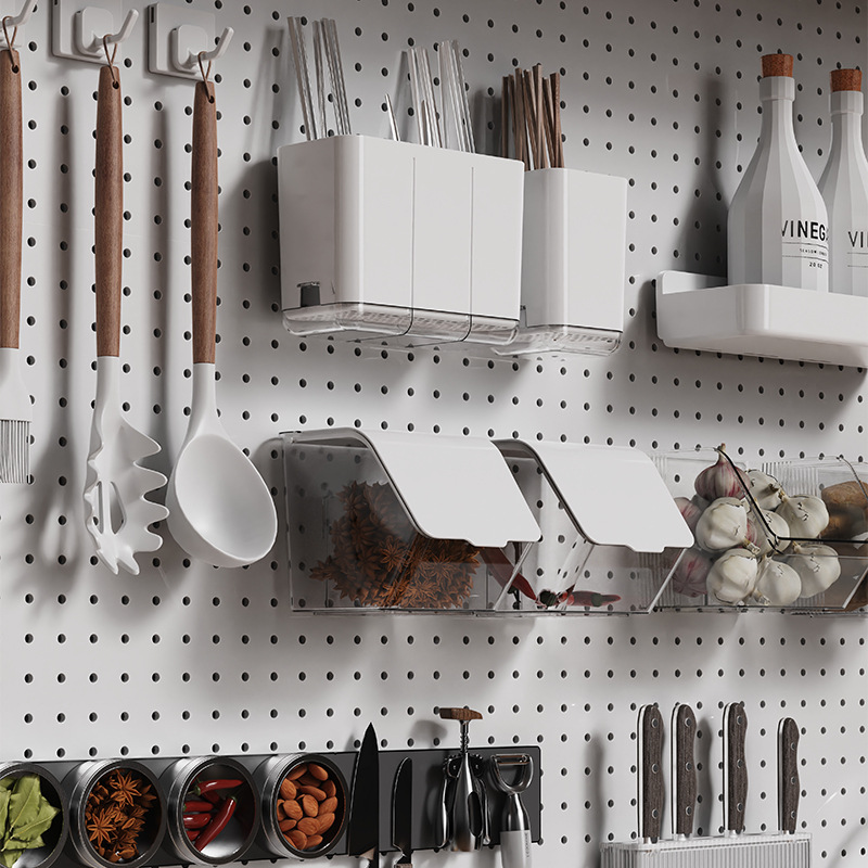 Factory wholesale storage box nail-free hanging basket hook wall hanging rack parts non-perforated hole board accessories Daquan