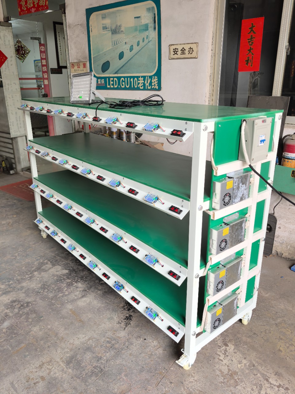 USB Anti-Static Aging Rack Test Rack Mobile Power Workshop Turnover Wheeled Aging Rack Automation Equipment
