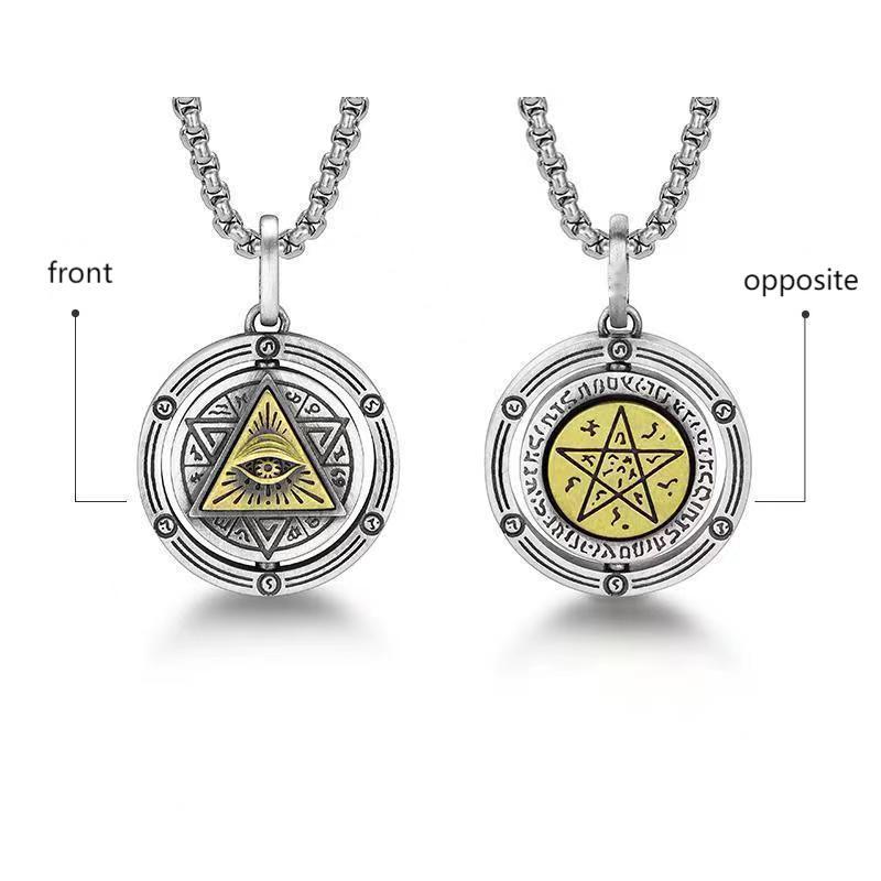 European and American Cross-border New Pendant Retro Egyptian Style Eye of God Personality Fashion Handsome Hip Hop Trendy Men's Necklace