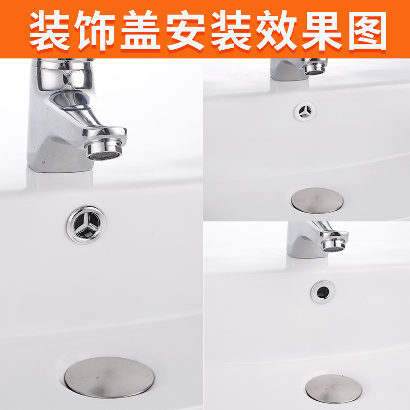 Washbasin Overflow Port Decorative Cover Basin Wash Basin Overflow Hole Plug Subtable Basin Basin Basin Plug Cover Ceramic Accessories