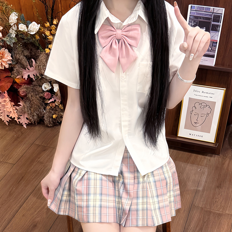 Рубашка Jk в японском стиле, молочно-белая, свободная, с длинным и коротким рукавом, для студентов, стиль колледжа