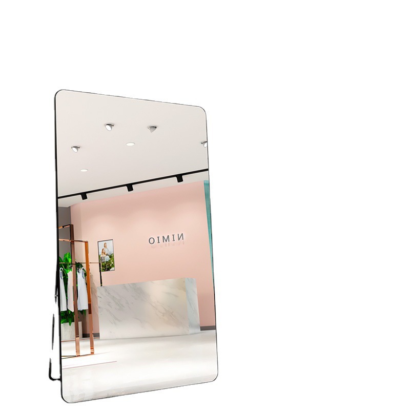 Full-Length Mirror Floor-To-Ceiling Mirror Home Internet Celebrity Ins Style Female Dormitory Bedroom Wall Hanging Wall Fitting Dressing Mirror Wall Hanging