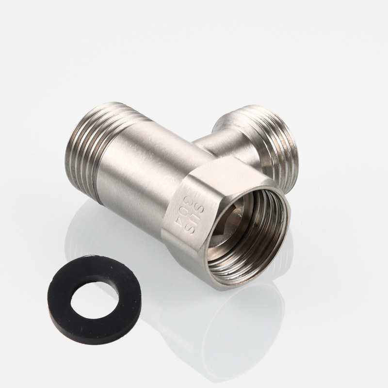 304 stainless steel 4-point Union tee copper G1/2 one inner and two outer wire joints one in and two out water separator
