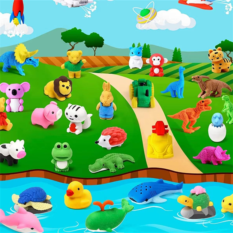 Factory direct cartoon creative cute eraser removable assembly wipe clean student prizes gifts wholesale