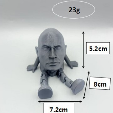 Cross-Border 3D Printing Spoof Fun Dwayne Johnson Octopus Ornaments April Fool's Day Abstract Doll Ornaments
