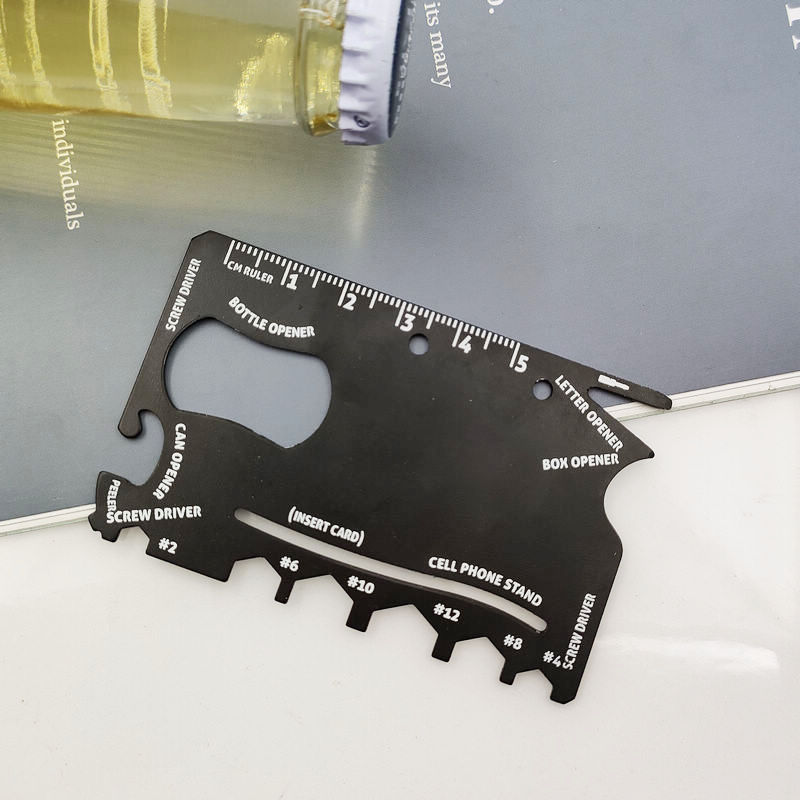 Outdoor tools stainless steel card knife army knife card survival card Survival Card black silver multi-function tool card