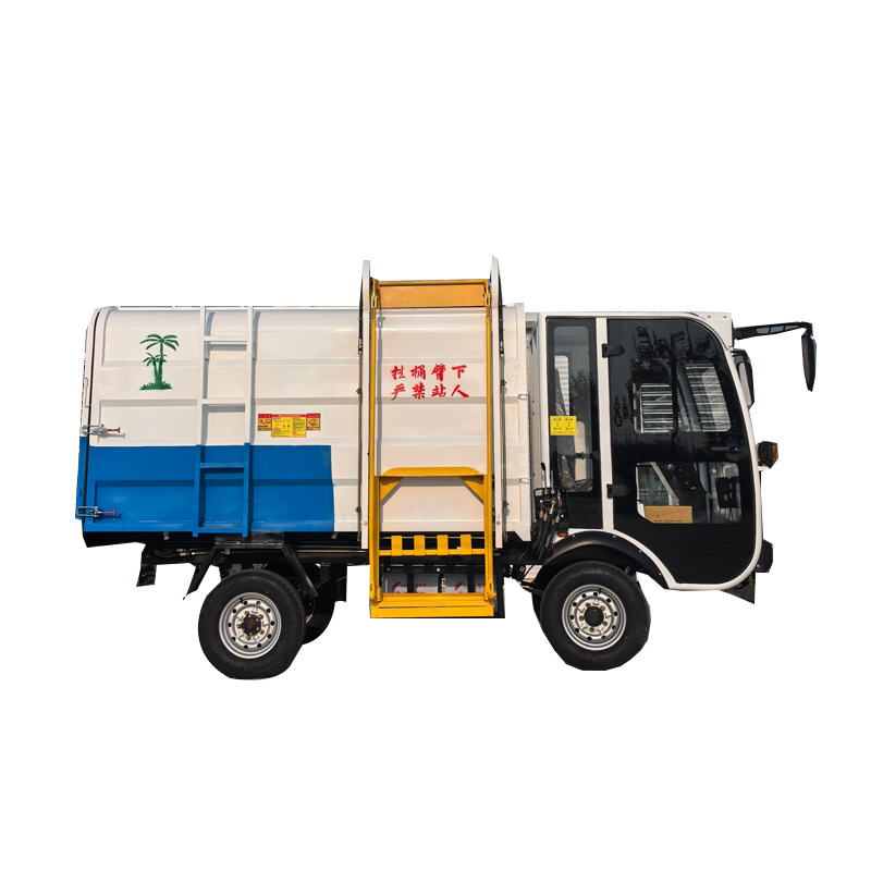 Electric Four-Wheel Classified Garbage Collection Truck, Electric Hanging Bin Garbage Truck, New Energy Self-Unloading Garbage Removal Truck