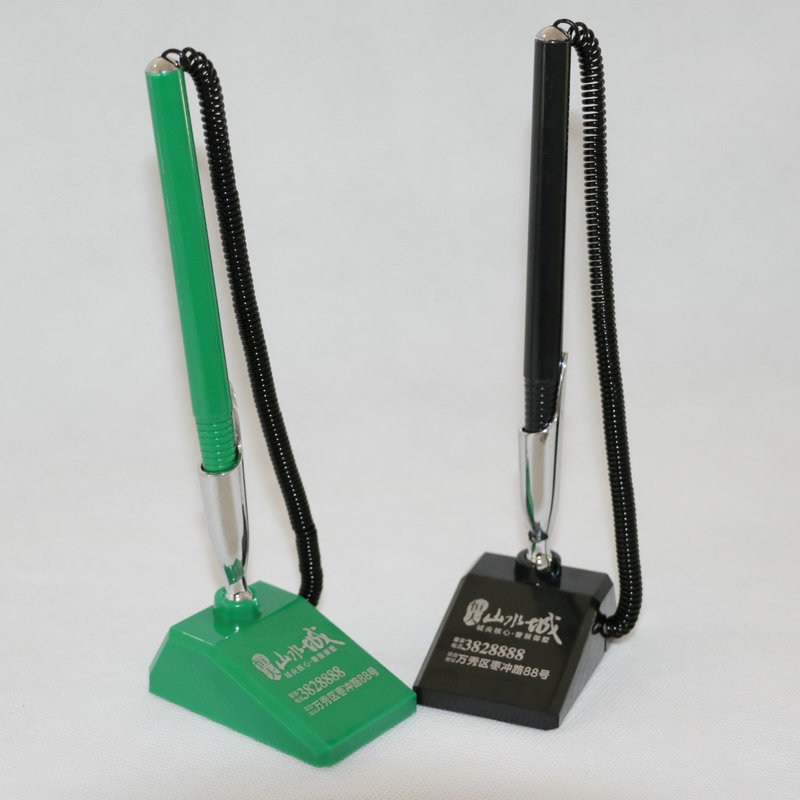 Factory Direct Sales Customized Logo Neutral Desk Pen Bank Business Desk Pen Gift Plastic Desk Pen Advertising Pen # 6476