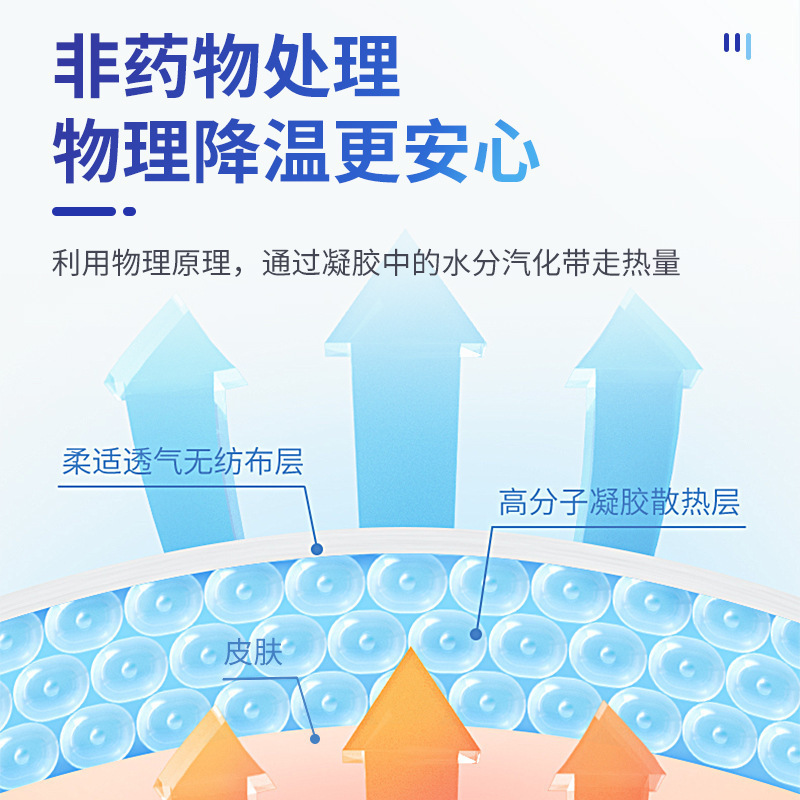 葵花儿童医用退热贴冷敷贴宝宝小孩物理降温贴冰凉贴婴幼儿退烧贴