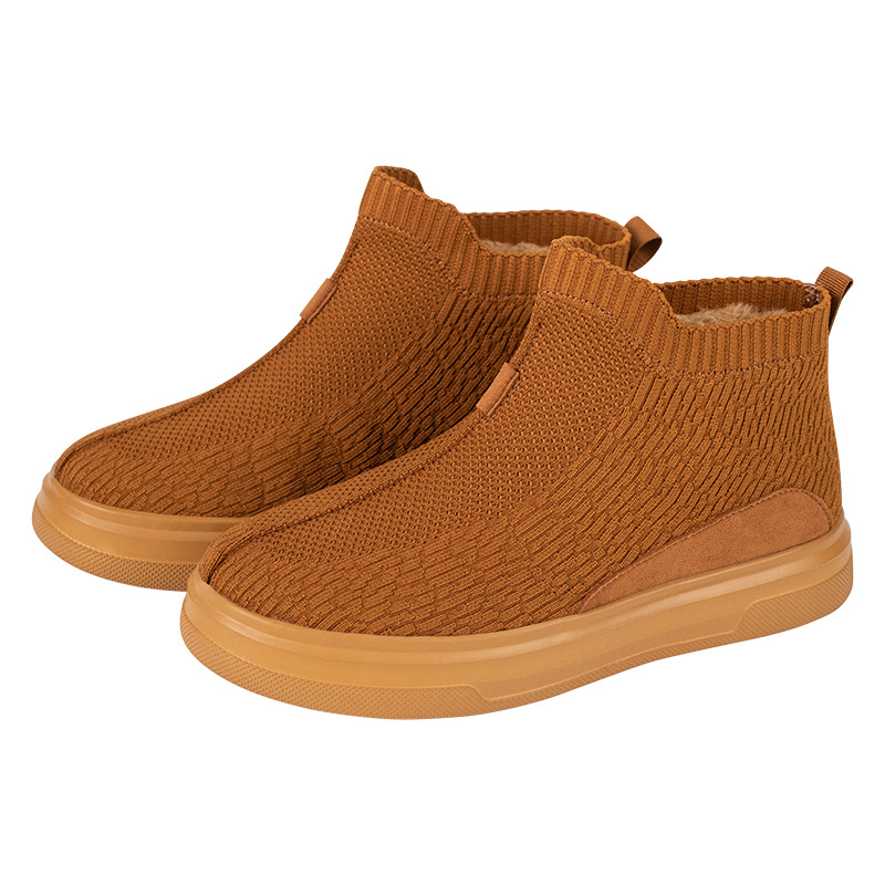 Winter Monk Shoes for Monks, Two-Layer Cotton Shoes for Monks, Buddhist Monk Shoes for Men and Women, Fleece-Lined High-Top Warm Boots