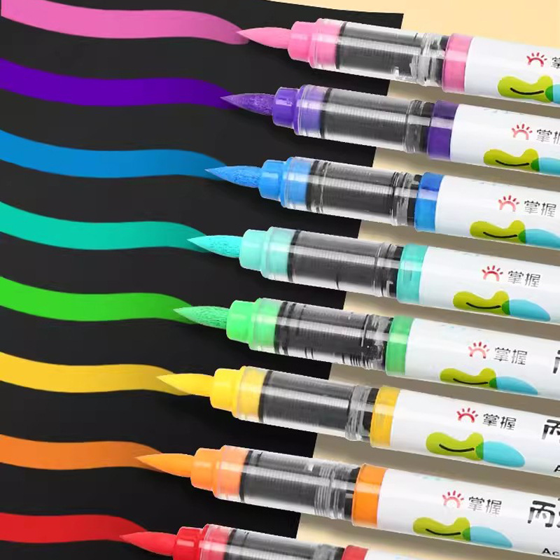 Master 5105 Direct Liquid Acrylic Marker Set, Single Refillable Soft Tip, Large Capacity, Non-Bleeding, Blendable Colors