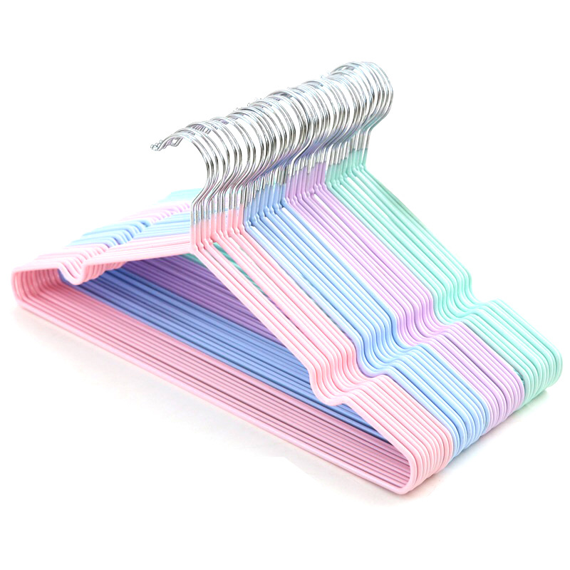 Thickened Plastic-Coated Clothes Hangers, Seamless and Non-Slip, Adult Home Dormitory Wet and Dry Use, Factory Direct Sales and Wholesale