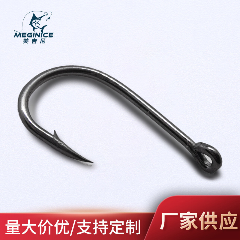 Bulk Tube with Iseni Fish Hooks with Holes, Crooked Mouth and Barbed Fish Hooks, Large Fish Hooks for Rock Fishing, Factory Wholesale