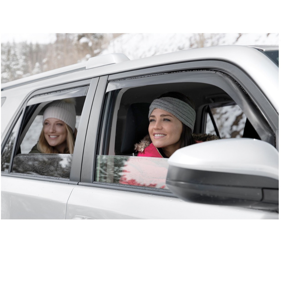 Use for 2016-2022 Tacoma Double Cab Window Rain Eyebrow Rain Cover Strip Rain Shield