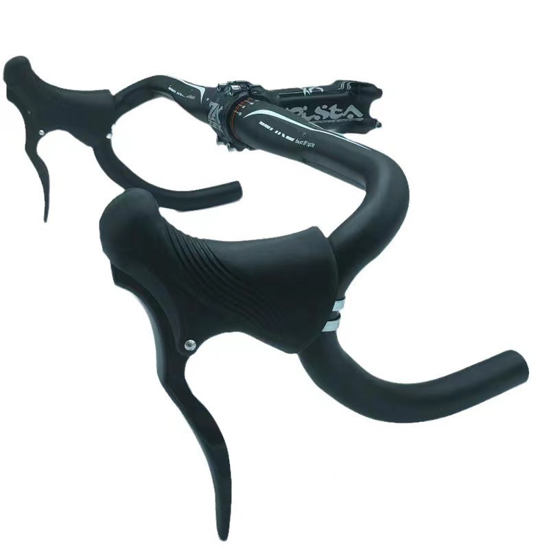Road bicycle brake handle dead-Flying Field car aluminum alloy brake handle folding curved handle brake handle racing front and rear handbrake