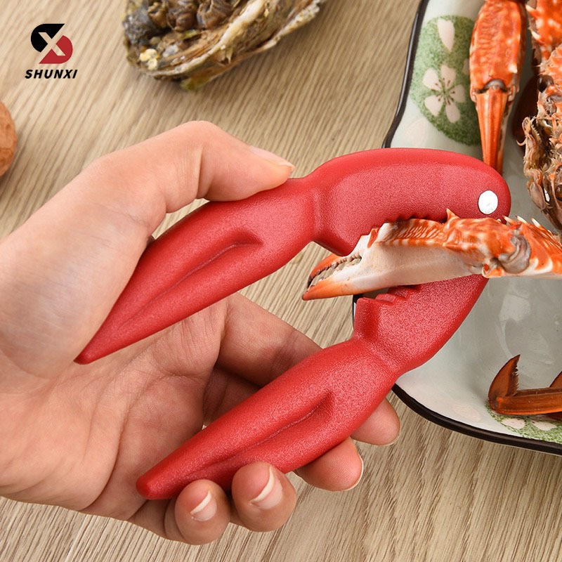 Factory wholesale crab four-piece set of stainless steel oyster knife crab knife crab needle plastic crab tongs crab tool four-piece set