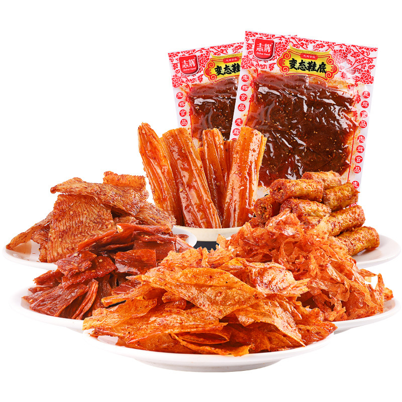 Zhihui Sole Spicy Strips Jiangxi Yu Dry Specialty Perverted Spicy Super Spicy Spicy Slices 140g Large Bag Wholesale