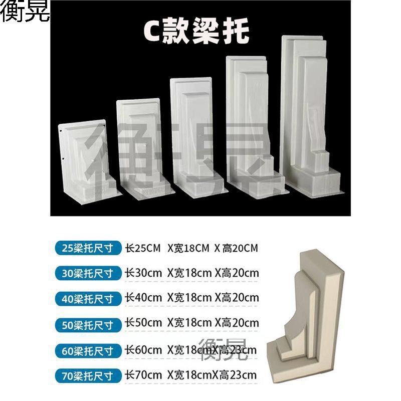 Beam Support Mold Integrated Cast-In-Place European-Style Villa House Eaves Support Corbel Model Eaves Beam Drag Construction Template Complete Set