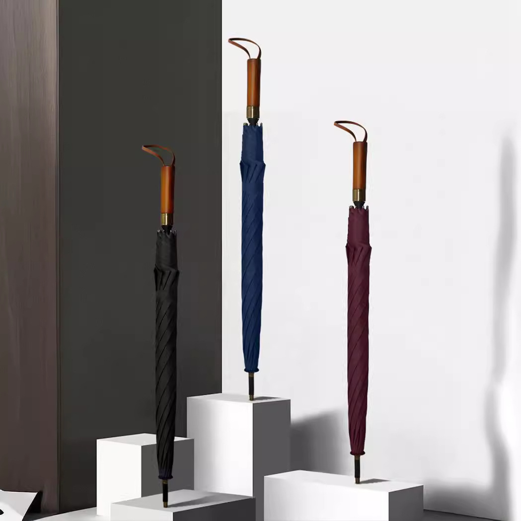 Umbrella Custom Long Handle Golf Umbrella Plus Double Straight Handle Umbrella Printed Text Advertising Umbrella Business Gift Umbrella