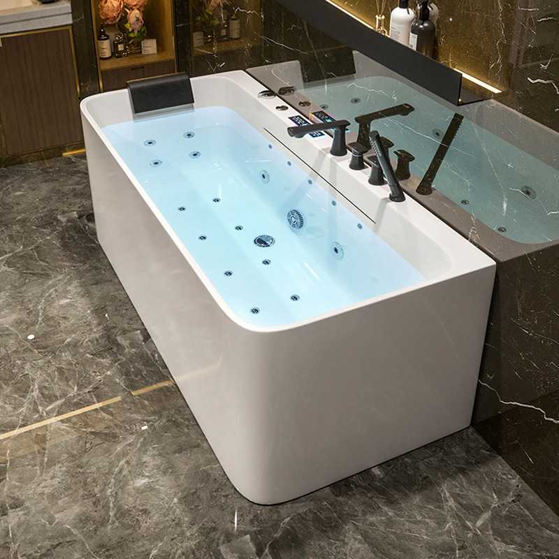 Bathtub Acrylic Constant Temperature Surf Massage Hotel Bathtub Home Bath Bathtub Japanese Deep Soaking Bathtub Small Apartment