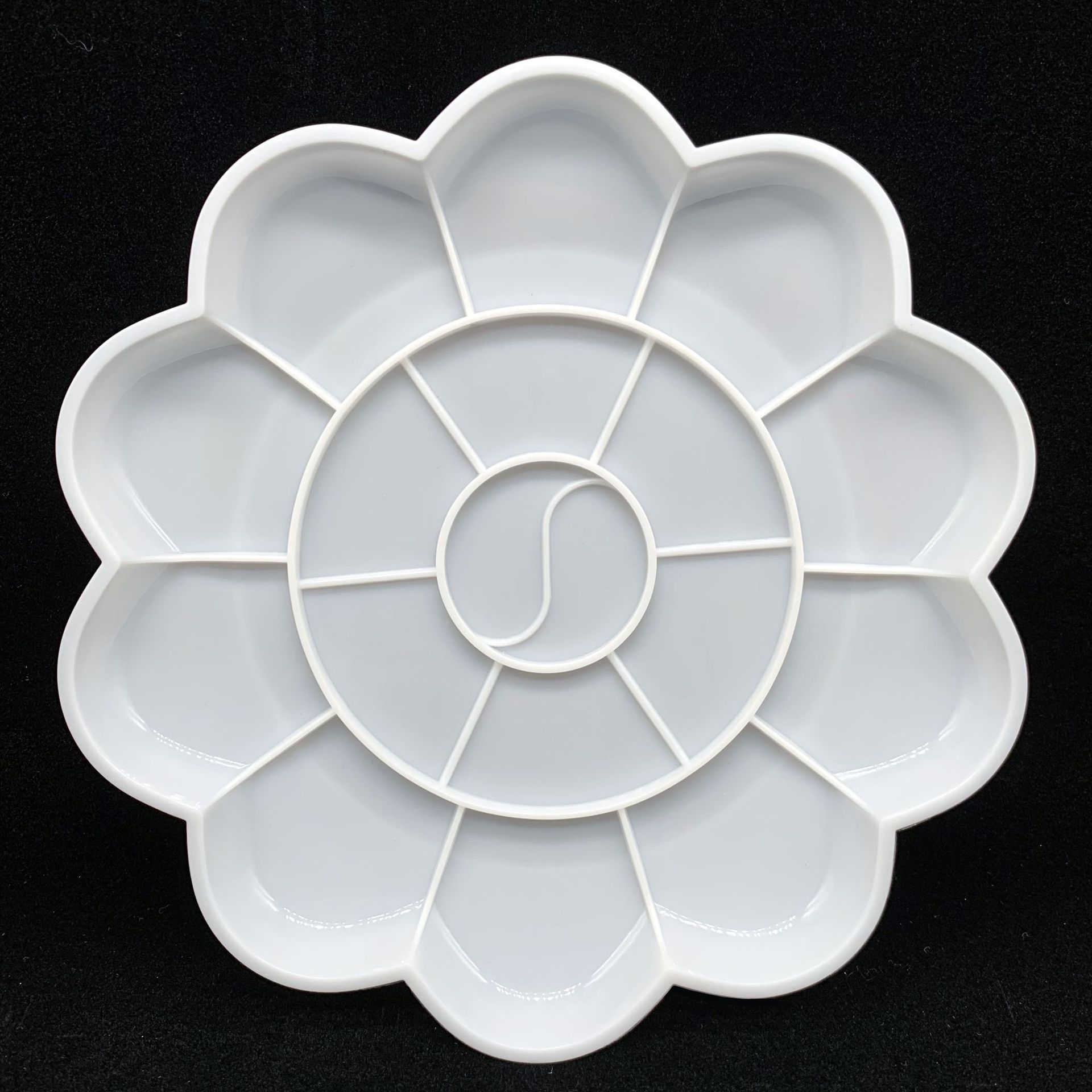 Color palette white plastic Plum Painting paint tray feet children acrylic watercolor palette wholesale variety