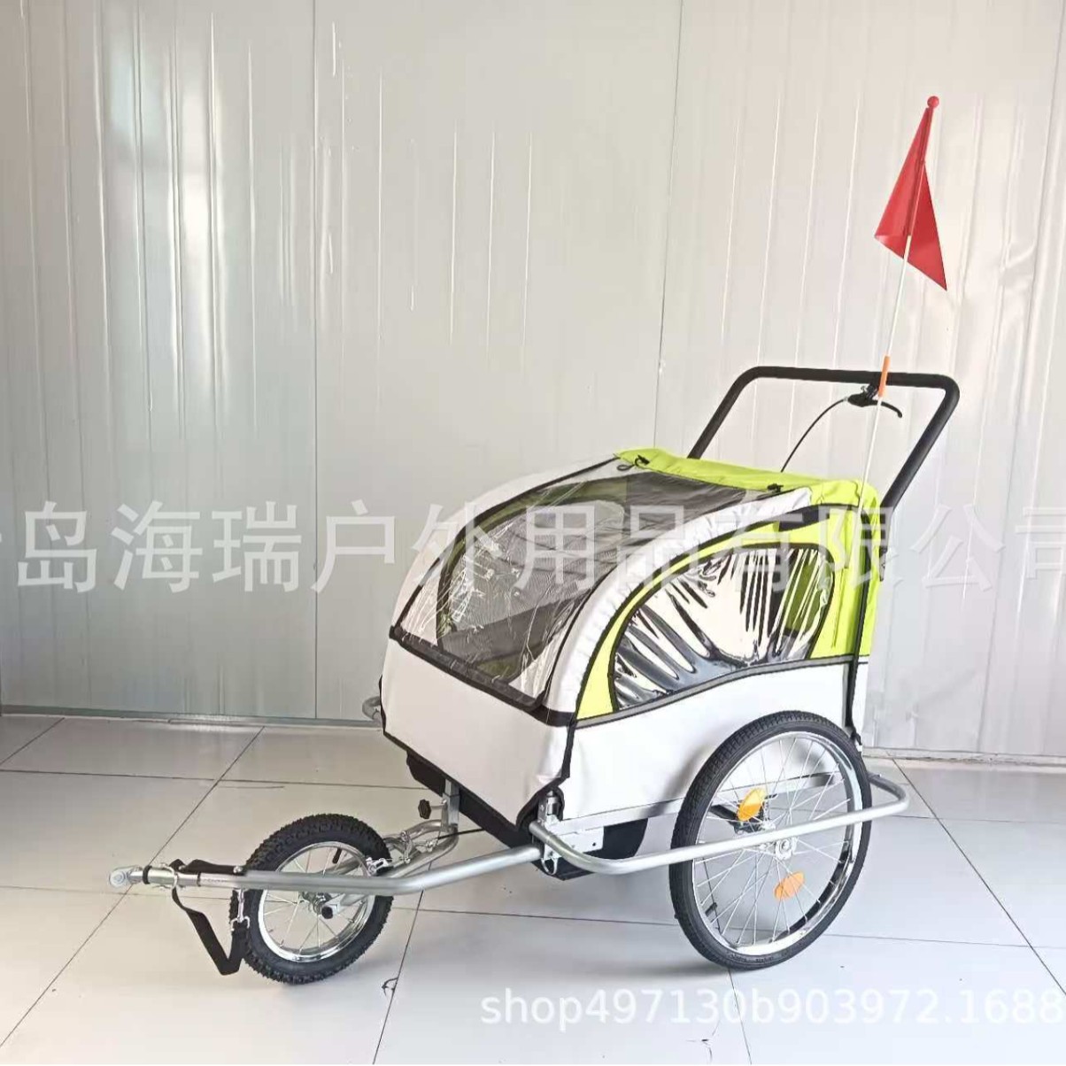Складная детская коляска, прицеп для открытого воздуха, может сидеть и лежать, легкий велосипедный прицеп