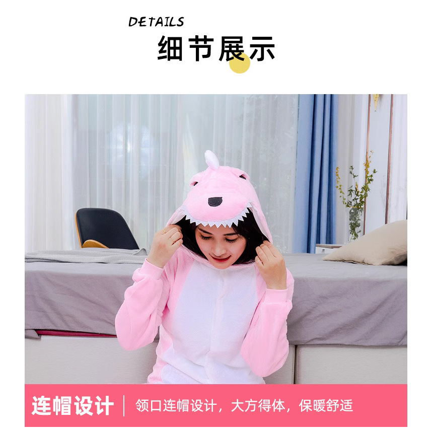 Autumn and winter cartoon conjoined animal home clothing parent-child dinosaur flannel performance leisure home a generation of wholesale